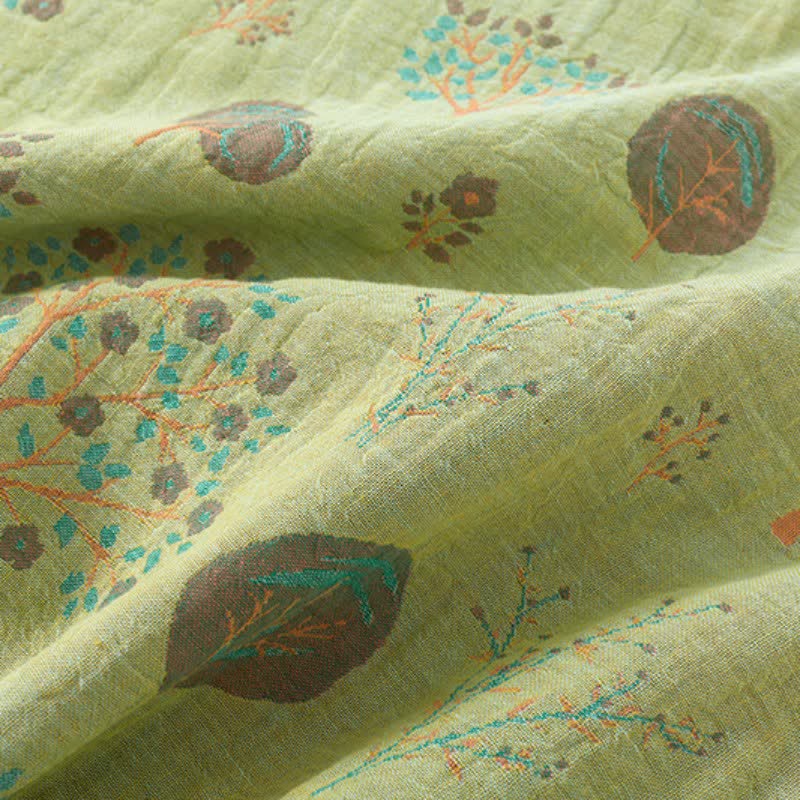 Leaf Tree Jacquard Cotton Loungewear Set - image 14