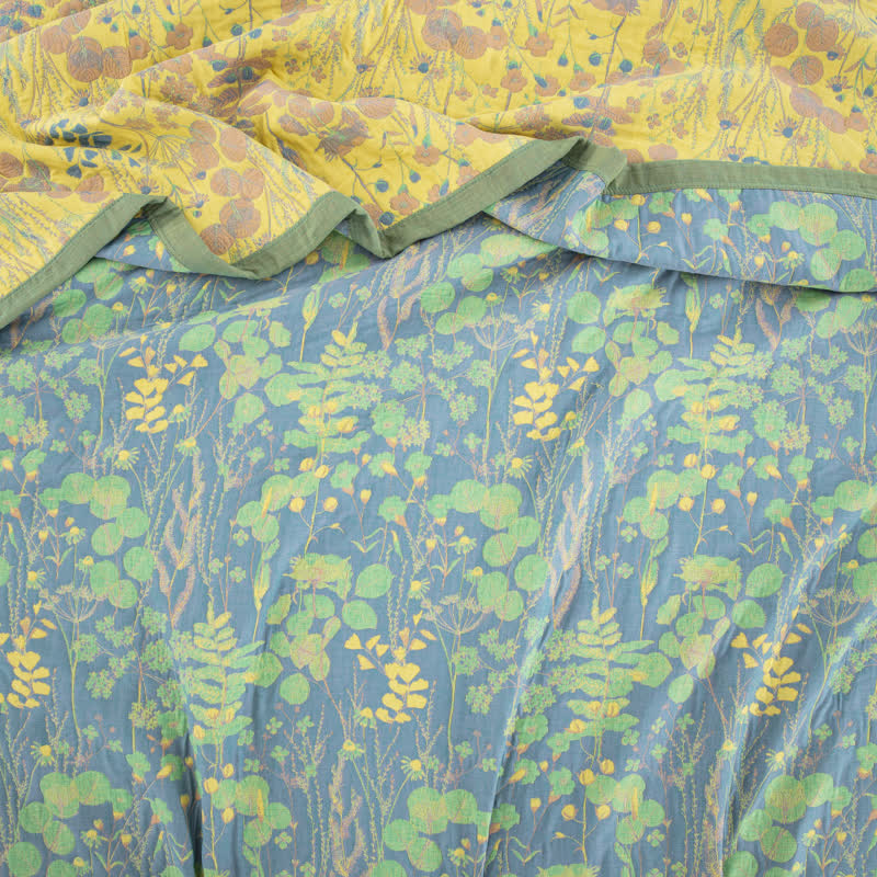 Ownkoti Pastoral Three Layers Cotton Gauze Elegant Quilt