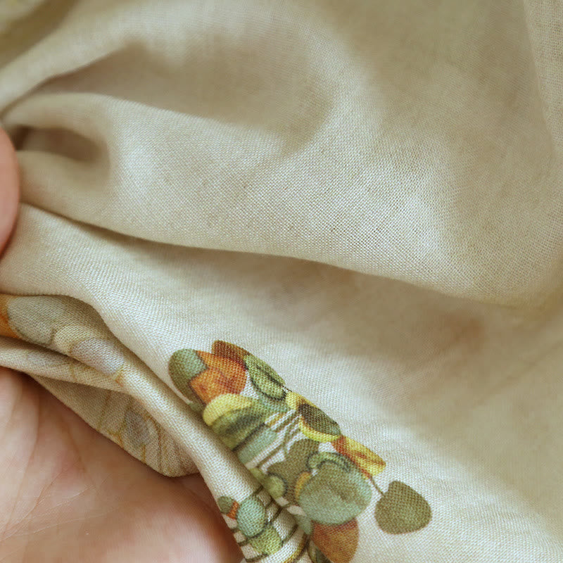 Ownkoti Flower Bamboo Fiber Tank Top Loungewear Set