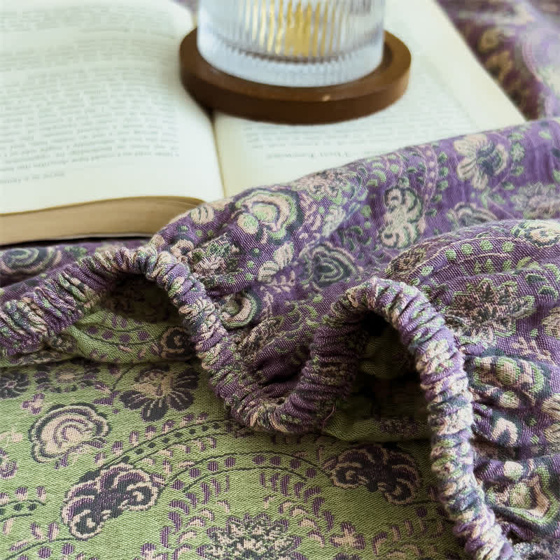 Ownkoti Pure Cotton Jacquard Vintage Fitted Sheet - image 8