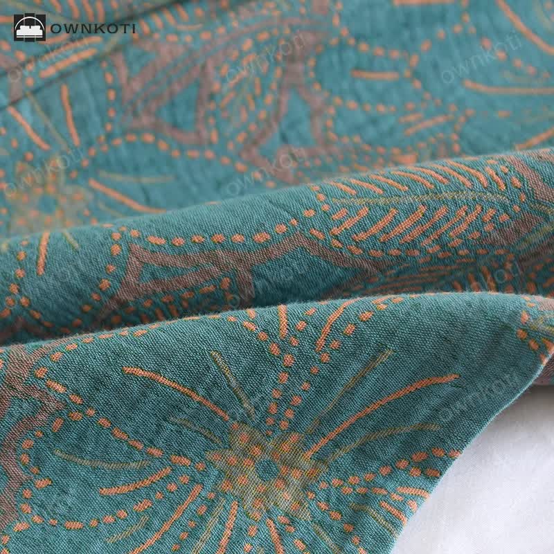 Ownkoti Yarn-dyed Floral Cotton Nightwear Set