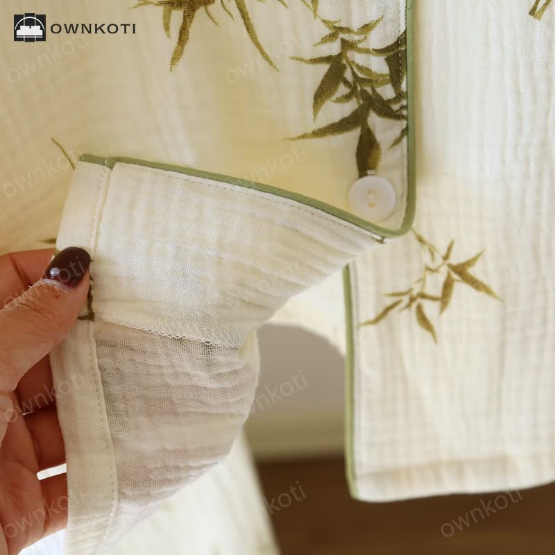 Ownkoti Cotton Gauze Rural Persimmon Loungewear Set