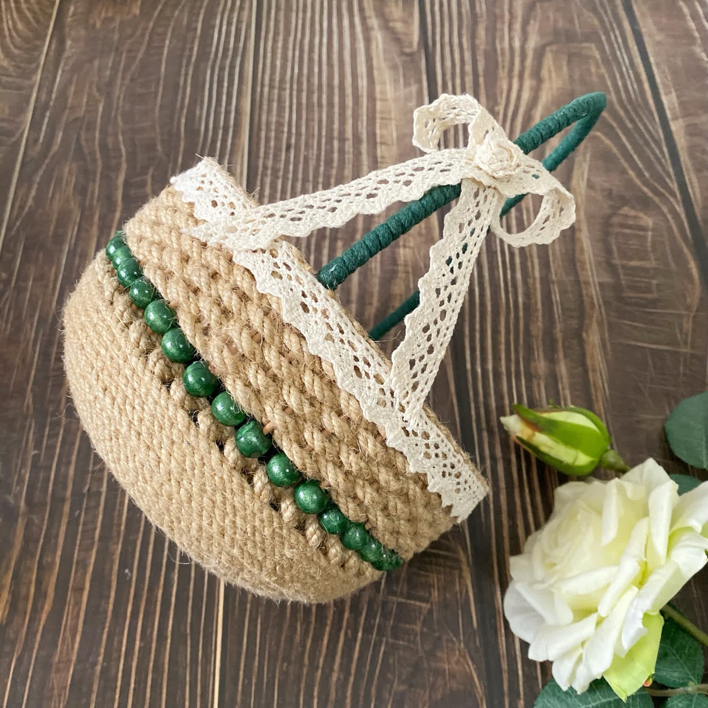 Ownkoti Sunflower Handmade Tabletop Storage Basket - image 2
