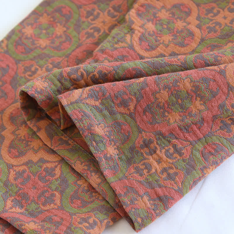 Ownkoti Retro Jacquard Cotton Gauze Loungewear Set