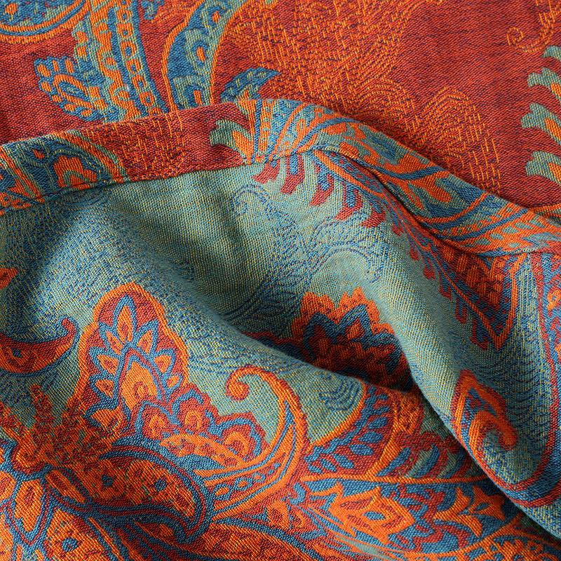 Ownkoti Cotton Gauze Jacquard Retro Quick-dry Bathrobe