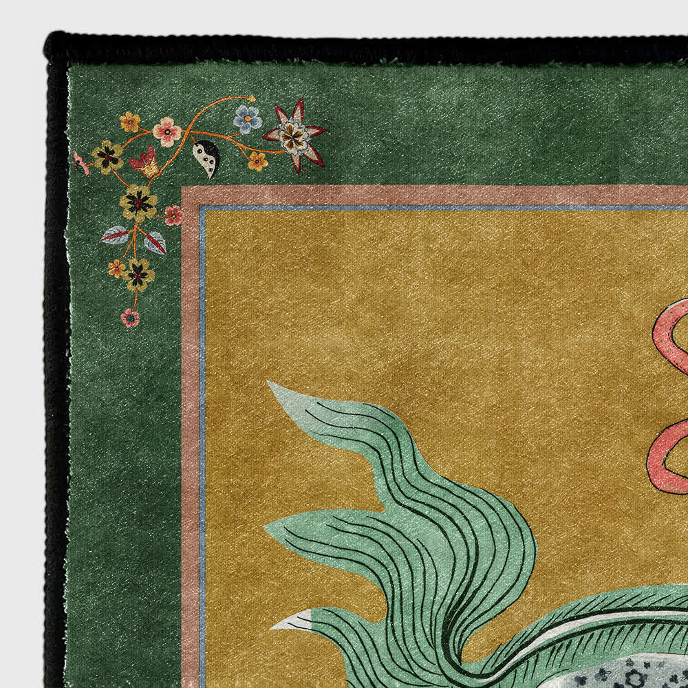 Ownkoti Oriental Retro Kirin Washable Soft Area Rug