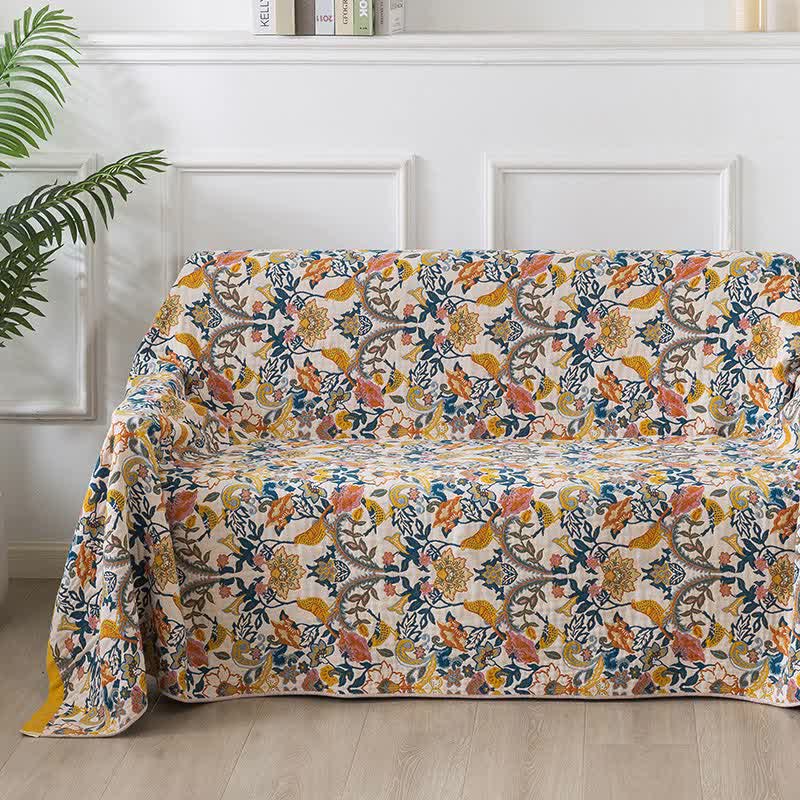 Ownkoti Bohemian Style Cotton Gauze Reversible Quilt