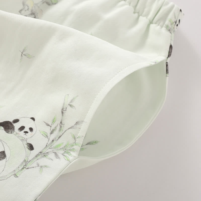 Ownkoti Bamboo Fiber Rural Panda Pajama Set