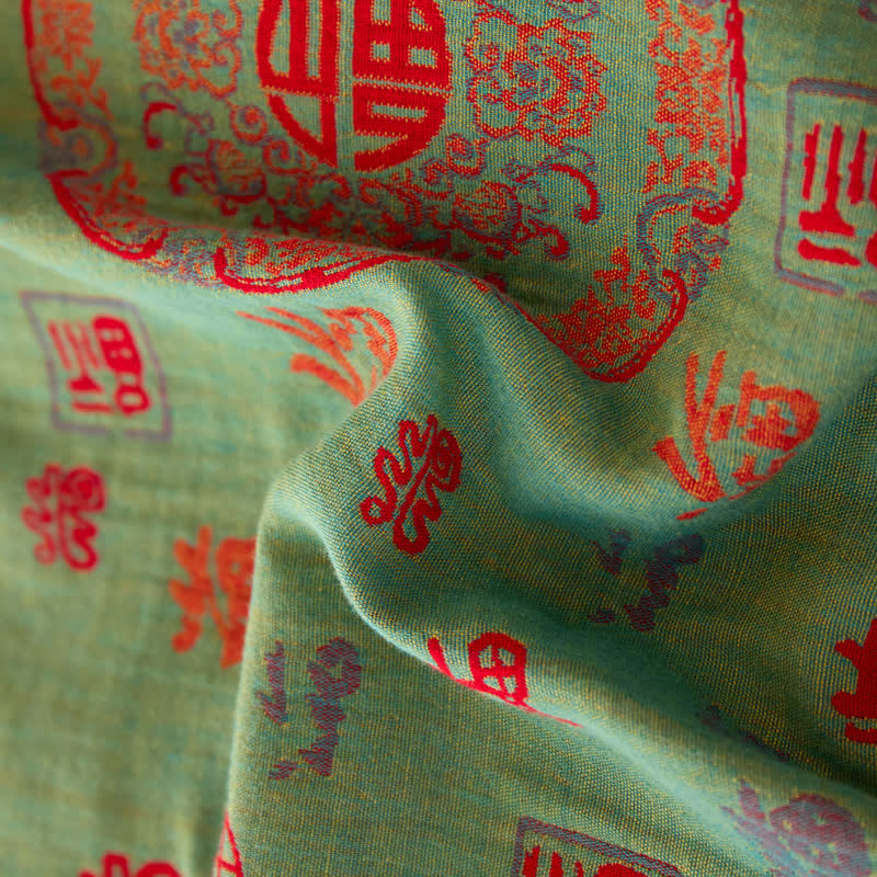 Ownkoti Vintage Cotton Double-layer Yarn-dyed Jacquard Reversible Coverlet