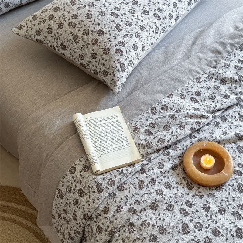 Ownkoti Rustic Floral Cotton Yarn-dyed Jacquard Summer Quilt