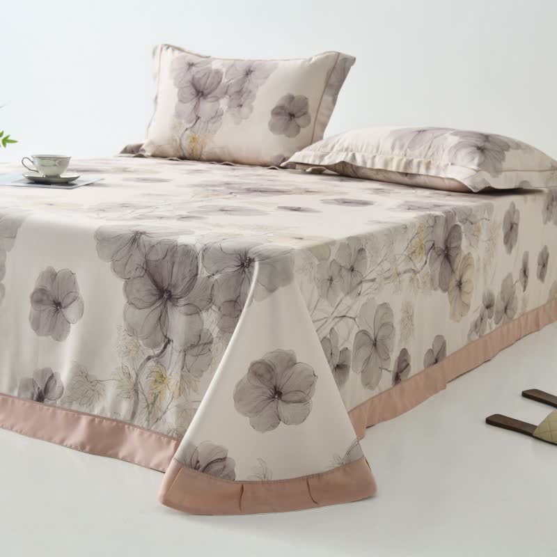 Ownkoti Pansy Print Cool Natural Fiber Bedspread