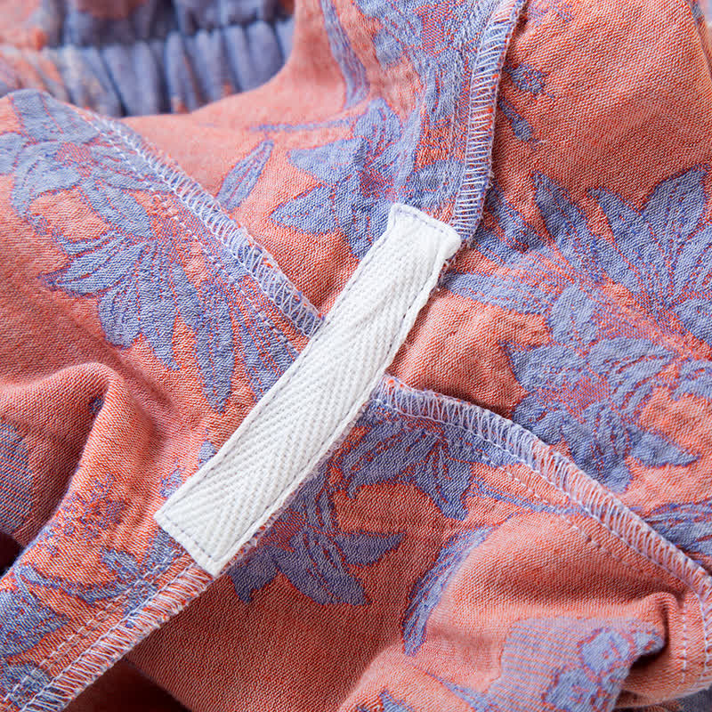 Ownkoti Oriental Lily Cotton Gauze Sleepwear Set