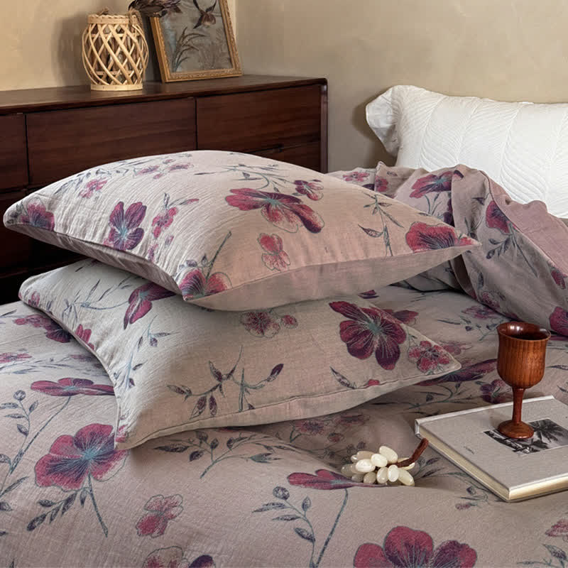 Ownkoti Nature-Inspired Cotton Gauze Bedding Set(4PCS)