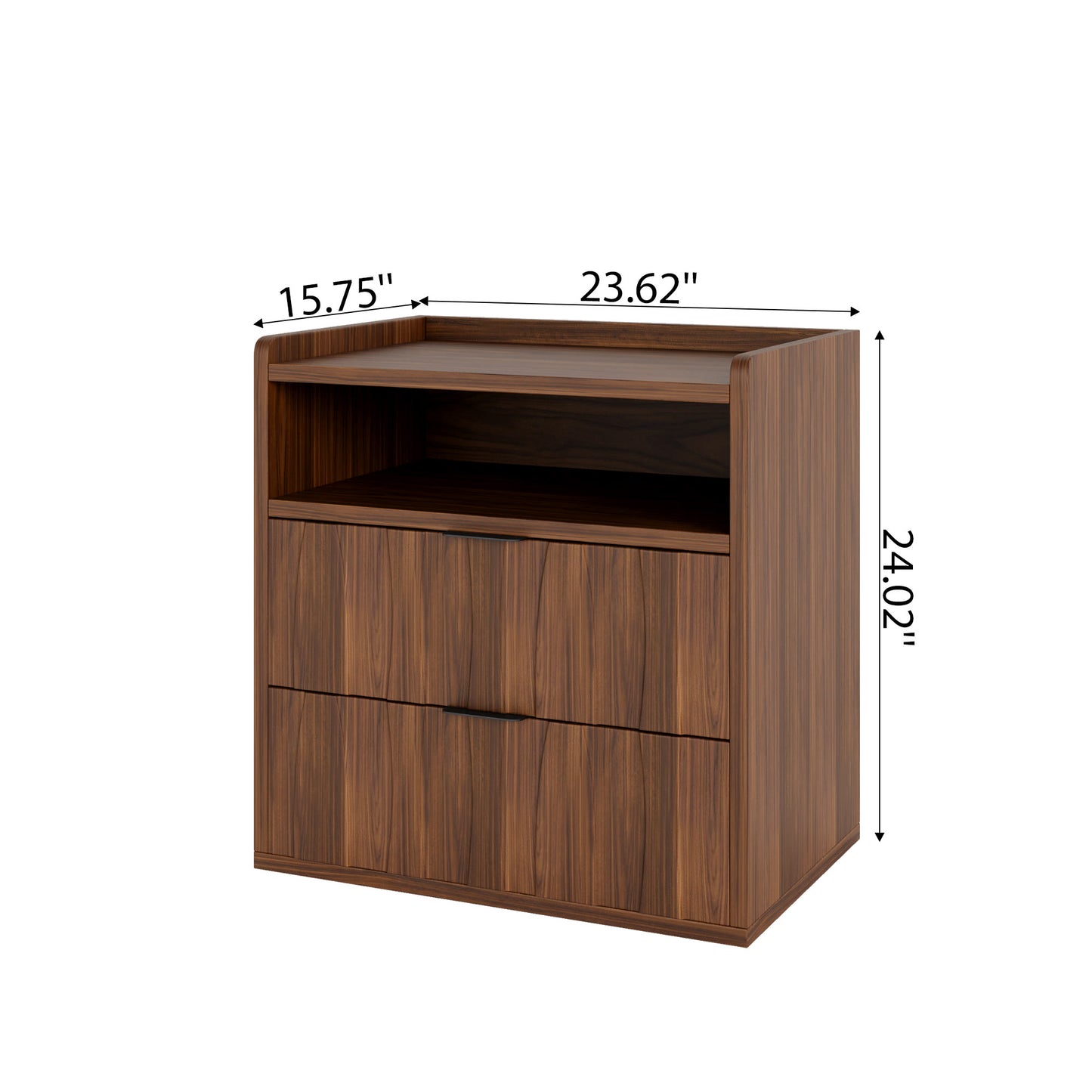 Two-tier Textured Drawer Nightstand - image 8