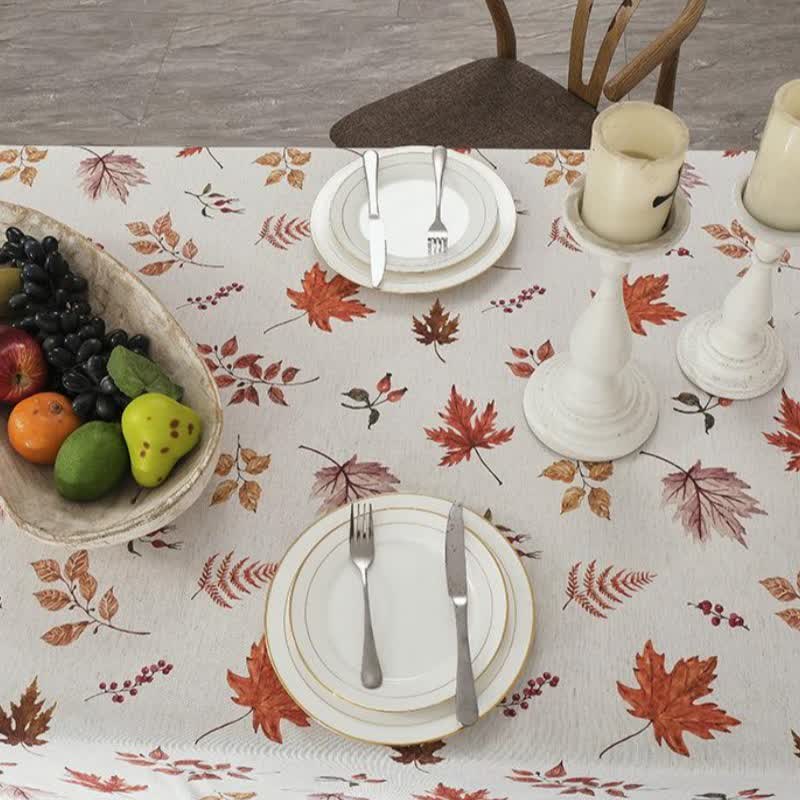 Ownkoti Harvest Maple Leaf Waterproof Tablecloth - image 5