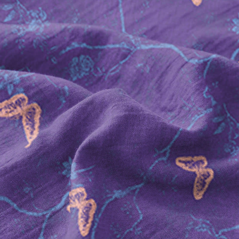 Nature-inspired Butterfly Cotton Sheet Bedspread - image 4