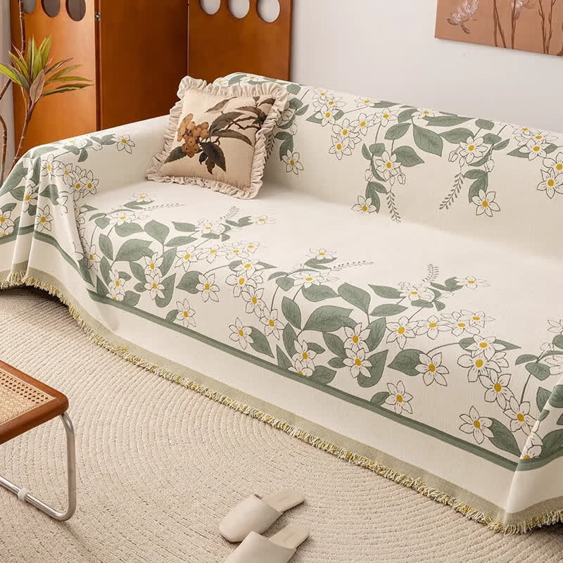 Rustic Lily Chenille Sofa Throw Blanket - image 3