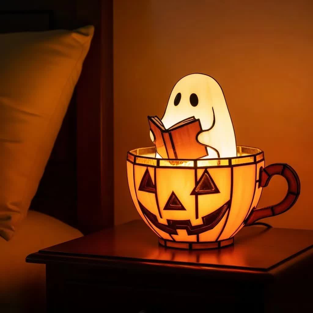 Halloween Ghost Reading Light Decoration - D - 5.1"W x 5.5"L x 5.9"H - image 8