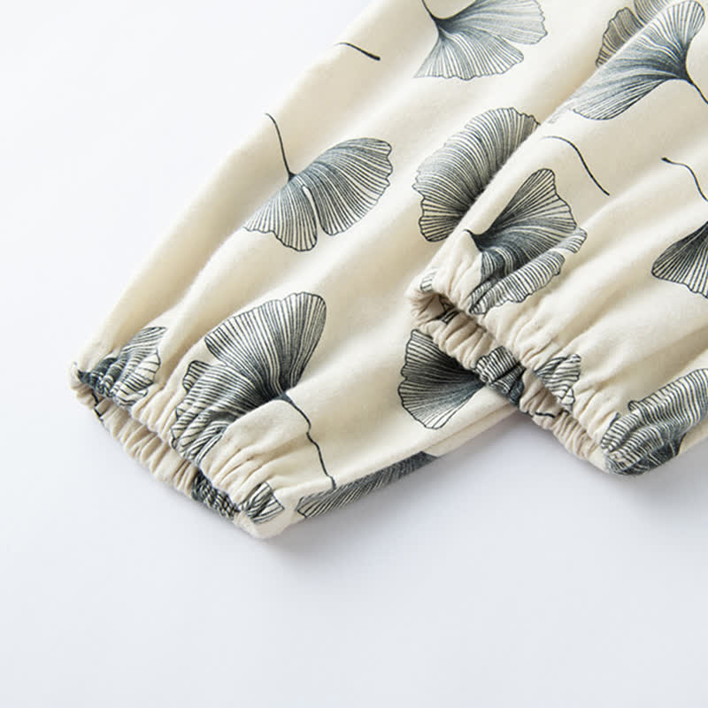 Brushed Cotton Ginkgo Leaf Pajama Jammies - image 14