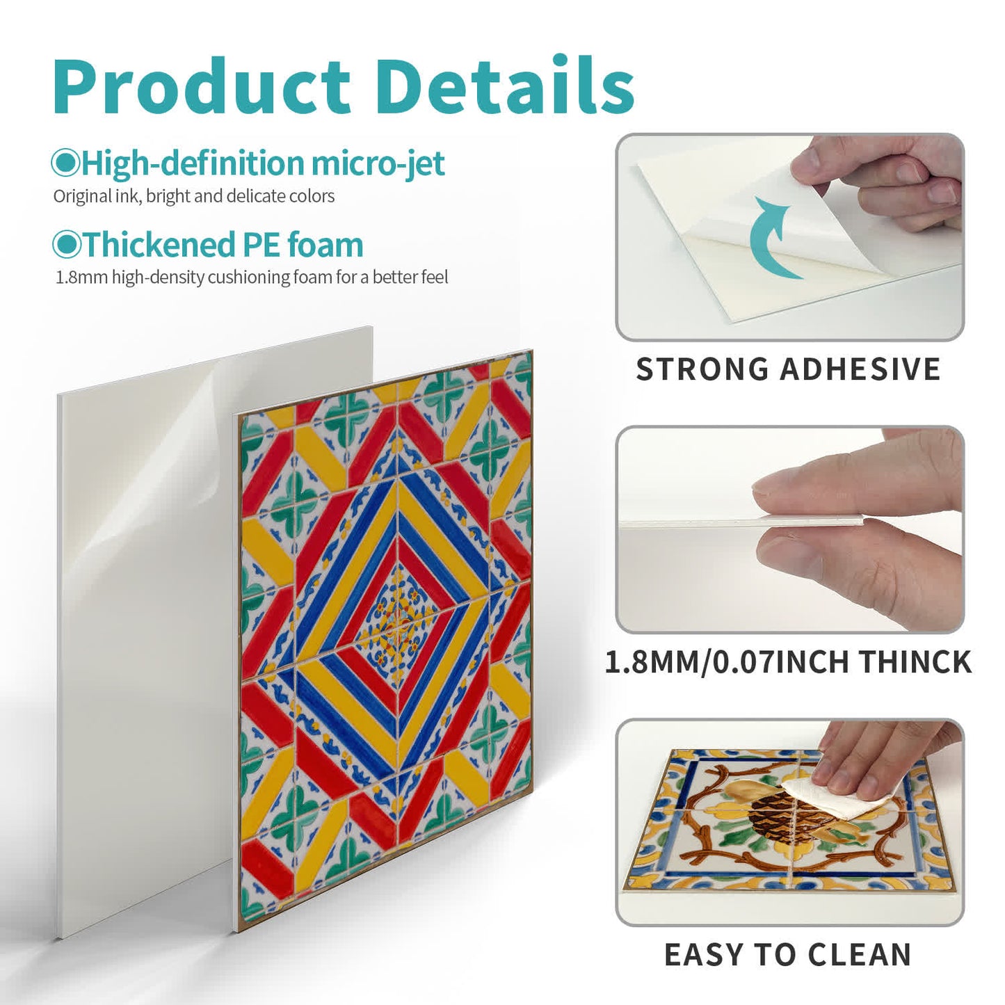 Vintage Talavera PET Foam Tile Wall Decals - image 10