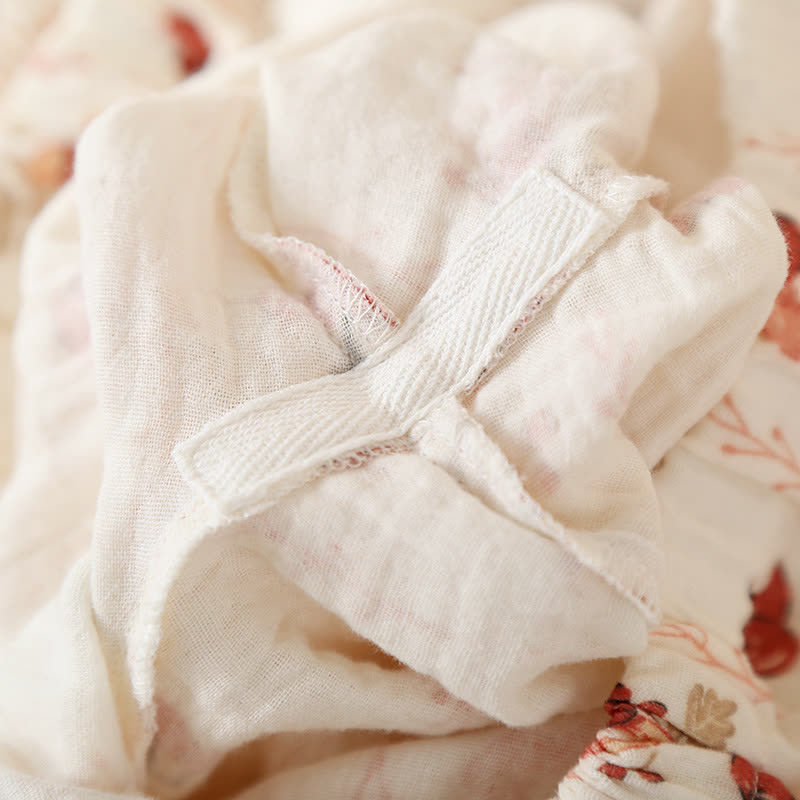 Cotton Gauze Cherry Mushroom Kimono Pajamas - image 4