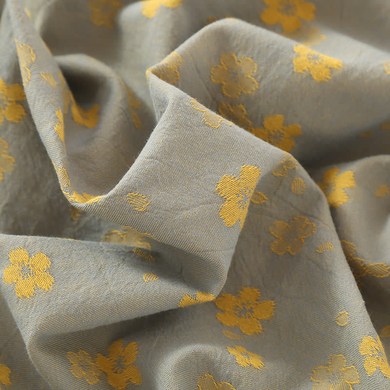 Oriental Flower Jacquard Cotton Gauze Pajamas - image 2