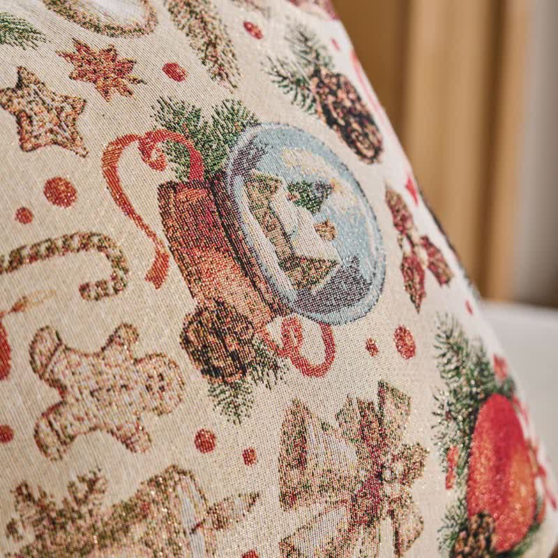 Christmas Crystal Ball Jacquard Throw Pillow - image 3