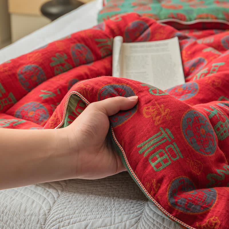 Ownkoti Retro Auspicious Cotton Gauze Jacquard Quilt - image 5