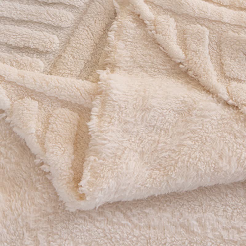 Striped Geometric Textured Sofa Throw Blanket - image 3