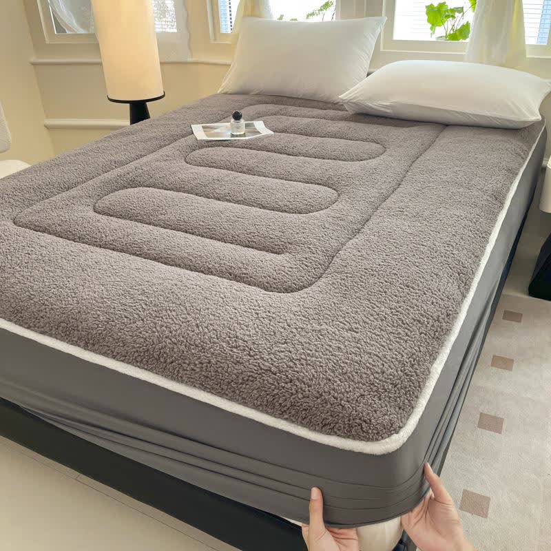 Solid Color Sherpa Warm Fitted Sheet - Dark Grey - King - image 11