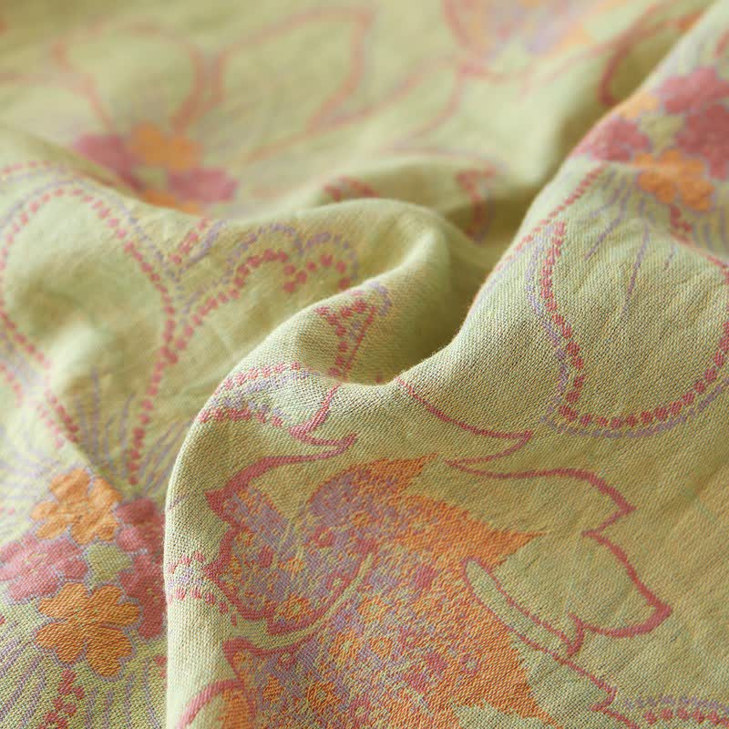 Ownkoti Fresh Floral Jacquard Cotton Gauze Bedding - image 4