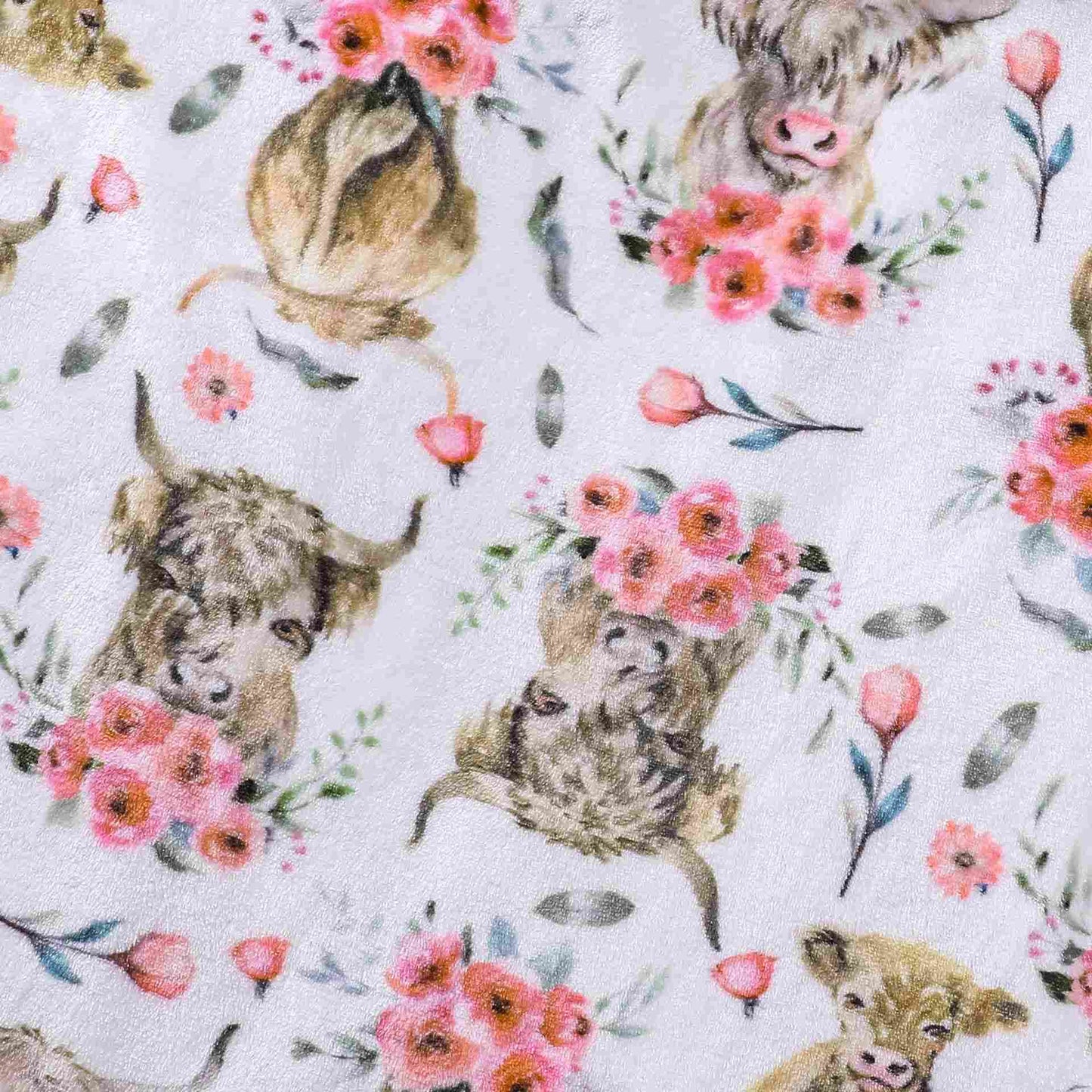 Animal Floral Print Plush Bathrobe - image 7