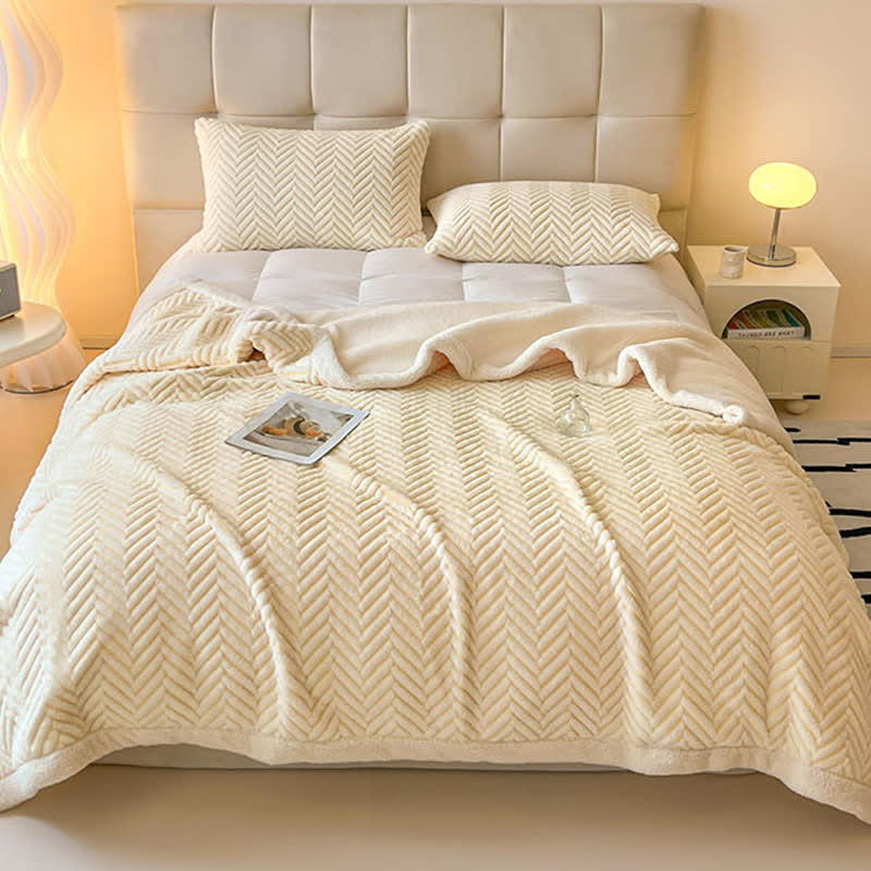 Modern Striped Jacquard Throw Blanket - image 21