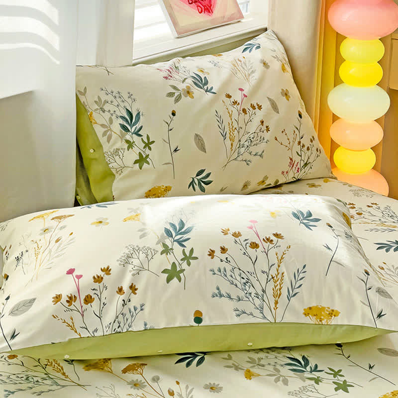 Delicate Leafy Print Cotton Bedding Set - image 6