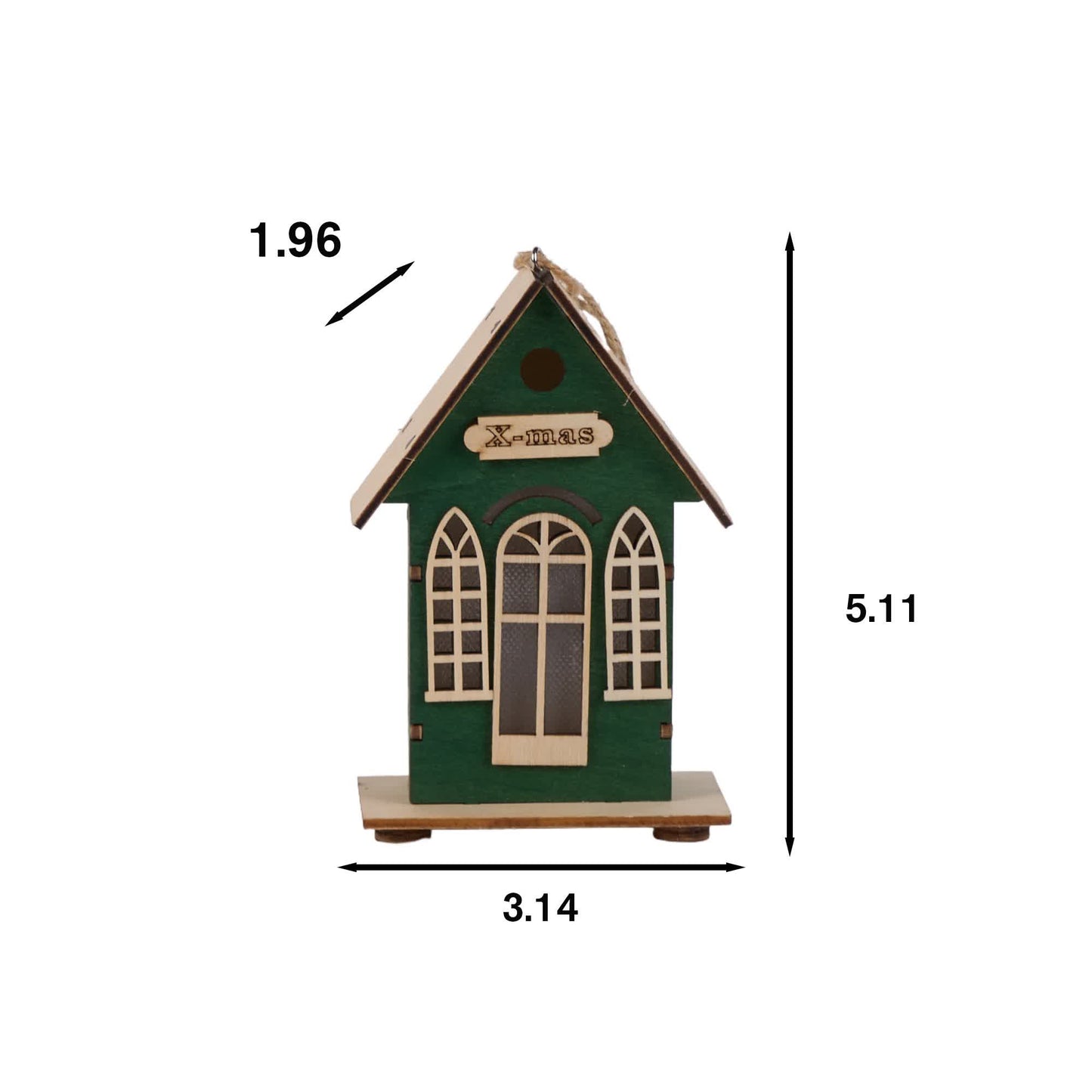 Christmas Holiday Lighted Wood House Decor - image 21