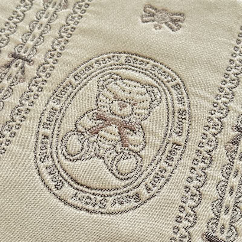 Bear Floral Stripe Cotton Muslin Quilt - image 6