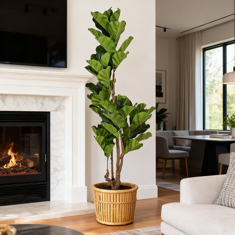 lifelike fiddle leaf fig tree Ownkoti Lifelike Fiddle Leaf Fig Tree Indoor Decor – ownkoti