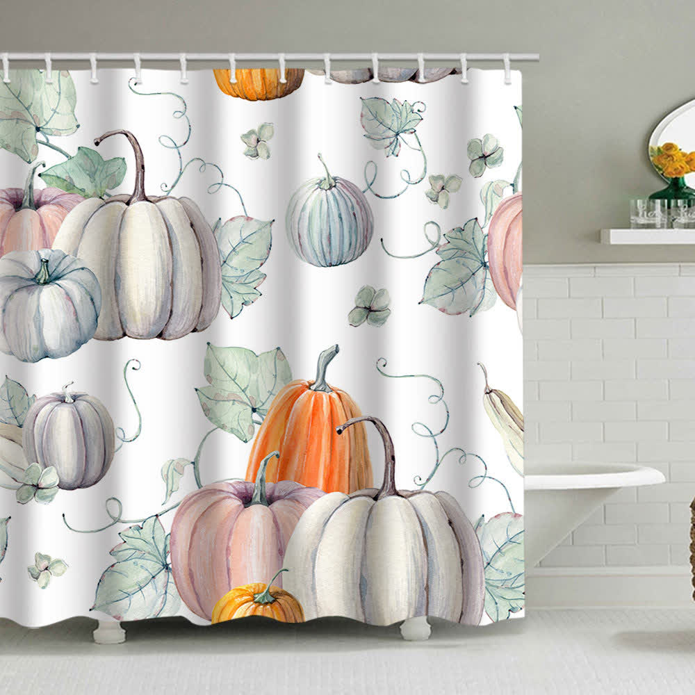 Ownkoti Pumpkin Harvest Print Shower Curtain - C - 71"W x 79"L - image 6
