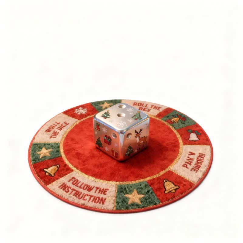 Ownkoti Christmas Inspired Dice 3D Effect Rug - image 3