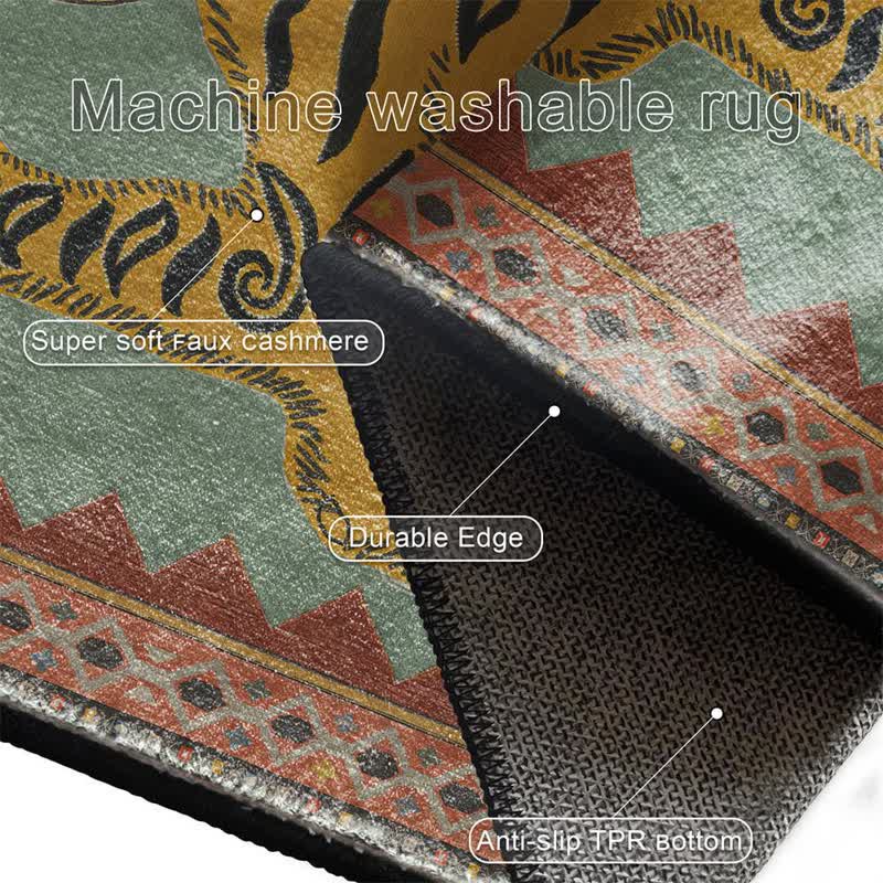 Ownkoti Tibetan Tiger Foladable Rectangle Area Rug - image 6
