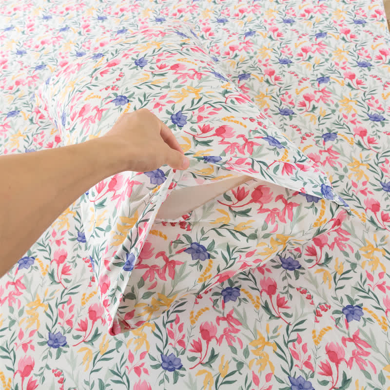 Ownkoti Watercolor Meadow Floral Sheet Set - image 5