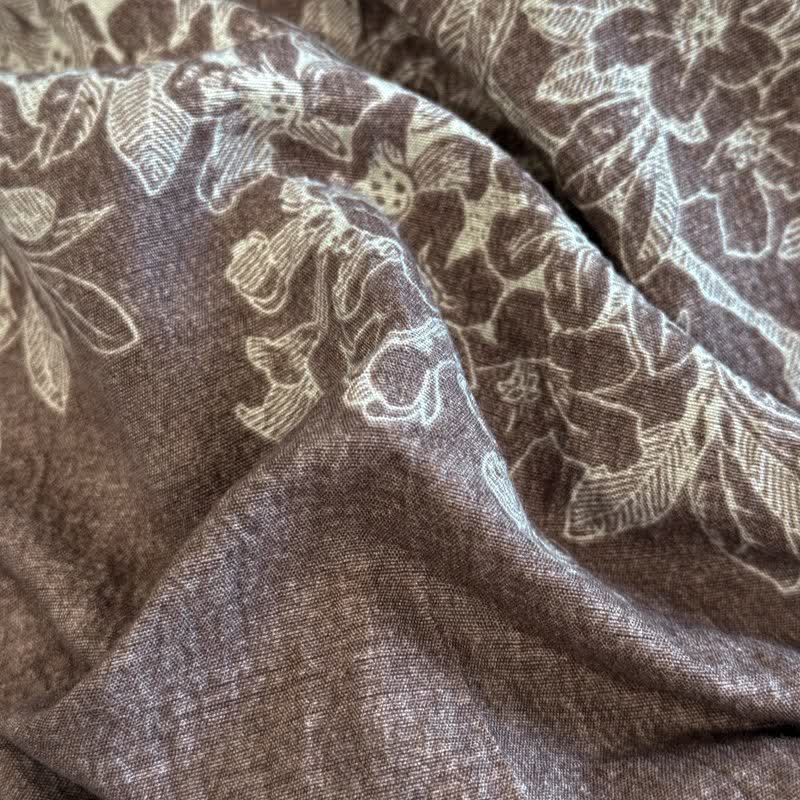 Ownkoti Botanical Leaf Linen Button Bedding Set (4PCS) - image 4