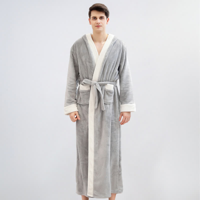 Ownkoti Unisex Fleece Plush Warm Hooded Robe - image 6