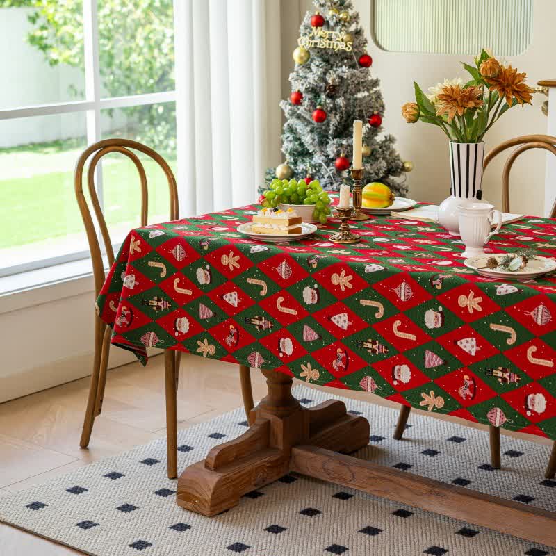 Ownkoti Christmas Inspired Diamond Plaid Tablecloth - image 3