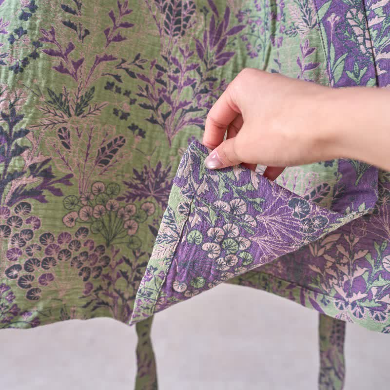 Ownkoti Botanical Plant Cotton Gauze Kimono Robe - image 16