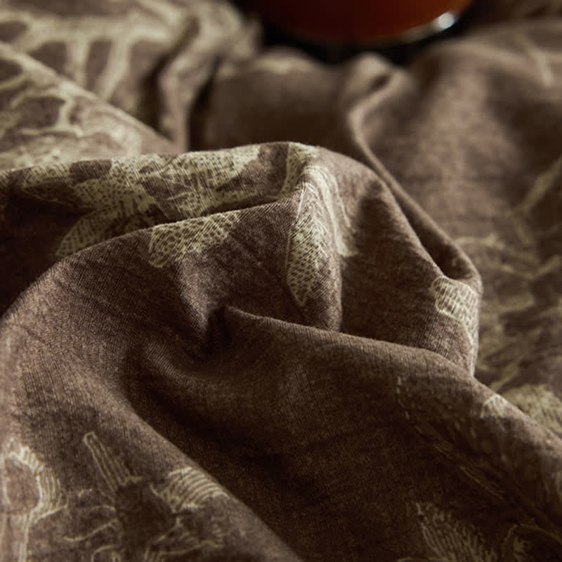 Ownkoti Rustic Woven Linen Blend Duvet Cover Set(4PCS) - image 6