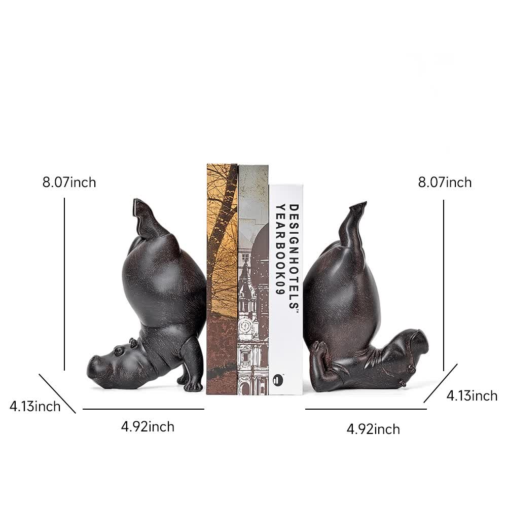 Ownkoti Resin Hippo Bookend Decorative Book Holder - image 5