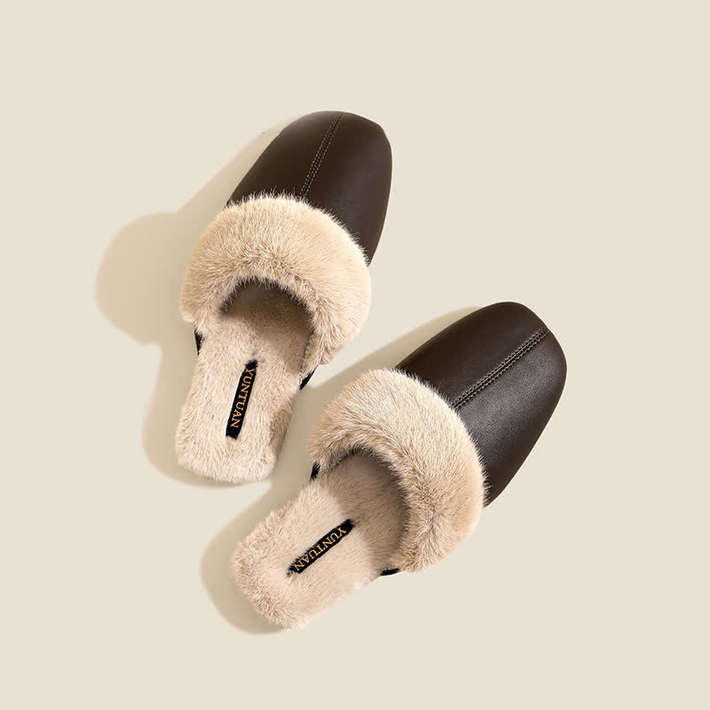 Ownkoti Simple Solid Plush House Slippers - image 12
