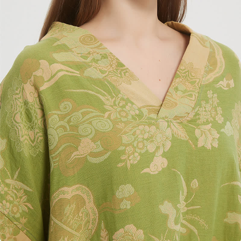 Ownkoti Floral Cotton Double-Gauze Kaftan Nightgown - image 2