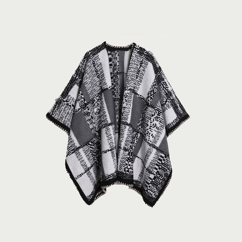 Ownkoti Stylish Dot Check Pattern Shawl Blanket - Black - 59" x 47" - image 1